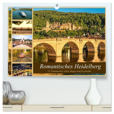 Romantisches Heidelberg - 12 Traummotive voller Magie und Geschichte (hochwertiger Premium Wandkalender 2026 DIN A2 quer), Kunstdruck in Hochglanz