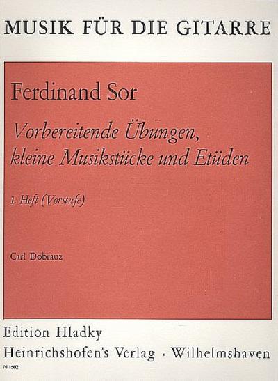Vorbereitende Übungen, kleine Musikstücke und Etüden Band 1 (Vorstufe)für Gitarre