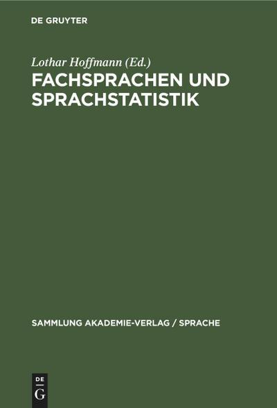Fachsprachen und Sprachstatistik