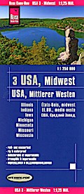 Reise Know-How Landkarte USA, Mittlerer Westen / USA, Midwest (1:1.250.000) : Illinois, Indiana, Iowa, Michigan, Minnesota, Missouri, Wisconsin