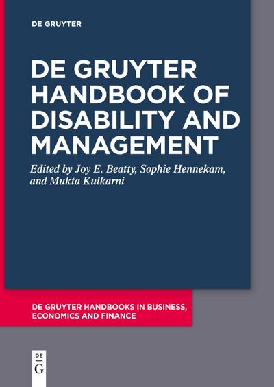 De Gruyter Handbook of Disability and Management