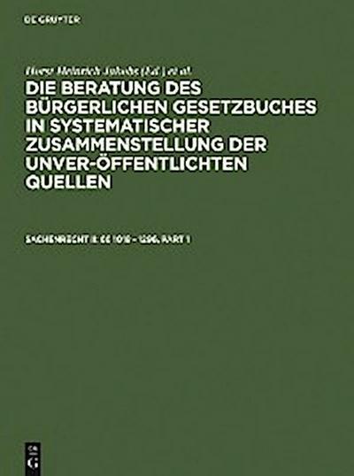 Sachenrecht II: §§ 1018 - 1296