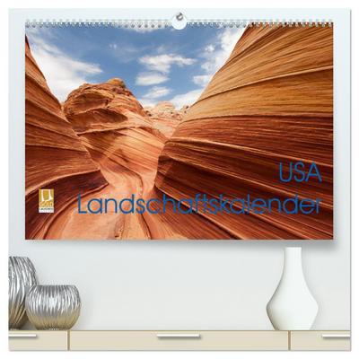 USA Landschaftskalender (hochwertiger Premium Wandkalender 2024 DIN A2 quer), Kunstdruck in Hochglanz