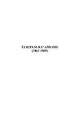 Ecrits sur l’aphasie (1861-1869)