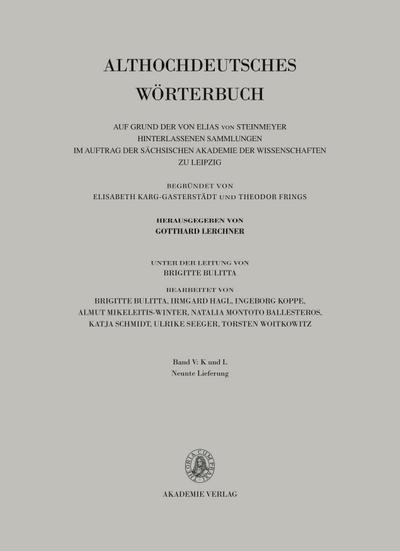 Althochdeutsches Wörterbuch: Band V: K-L, 9. Lieferung (lant bis leben)