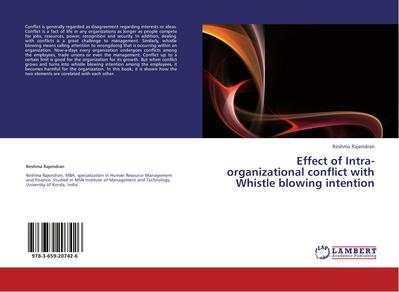 Effect of Intra-organizational conflict with Whistle blowing intention