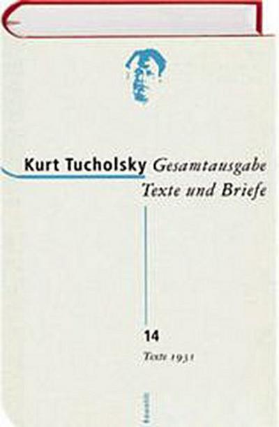 Gesamtausgabe Texte und Briefe 14