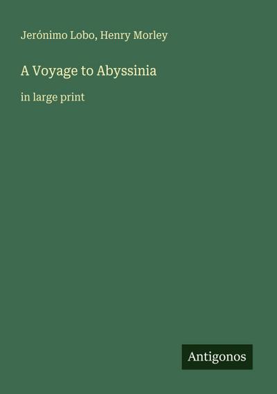 A Voyage to Abyssinia