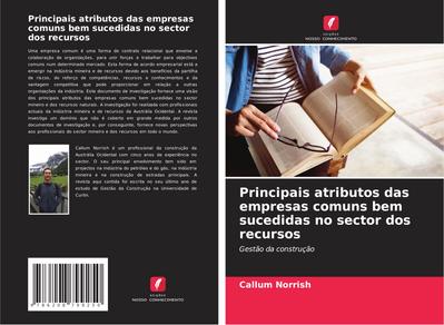 Principais atributos das empresas comuns bem sucedidas no sector dos recursos