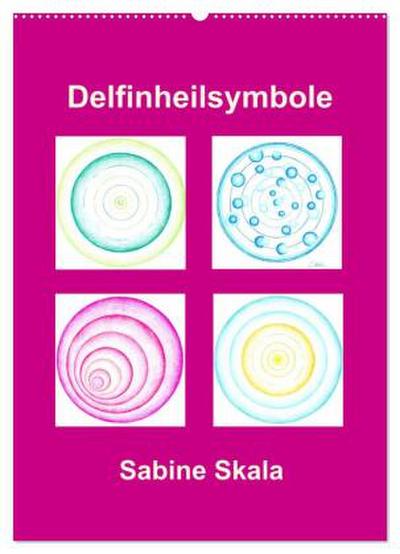 Delfinheilsymbole (Wandkalender 2026 DIN A2 hoch), CALVENDO Monatskalender