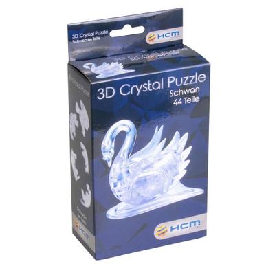 HCM Kinzel GmbH 103004 3004-Crystal Puzzle transpa, Schwan-Kristall