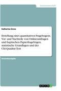 Erstellung eines quantitativen Fragebogens, Vor- u