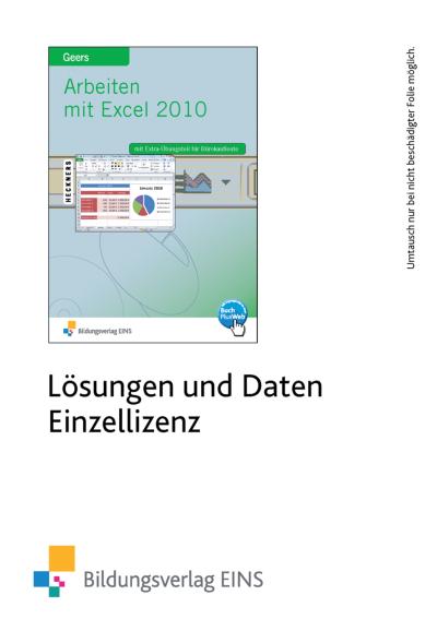 Arbeiten mit Excel 2010/CDR