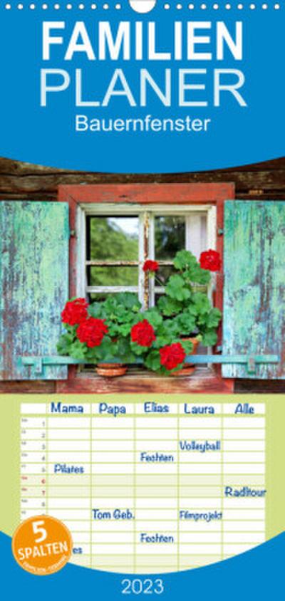 Familienplaner Bauernfenster (Wandkalender 2023 , 21 cm x 45 cm, hoch)