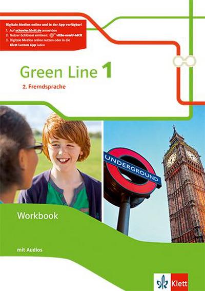 Green Line 1. Ausgabe 2. Fremdsprache ab 2018. Workbook mit  Audios Klasse 6