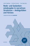Rede- und Gedankenwiedergabe in narrativen Struktu