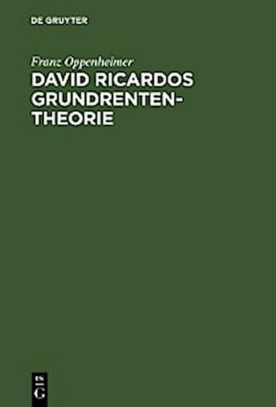 David Ricardos Grundrententheorie