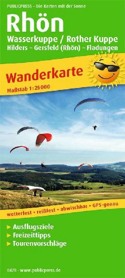 Rhön, Wasserkuppe / Rother Kuppe, Hilders - Gersfeld (Rhön) - Fladungen 1:25 000