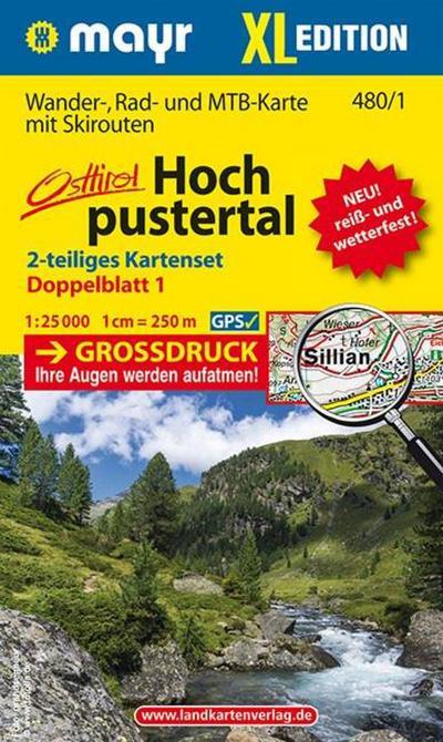 Mayr Wanderkarte Hochpustertal XL (2-Karten-Set) 1:25.000: Wander-, Rad- und Mountainbikekarte, extra grossdruck, reiß- und wetterfest