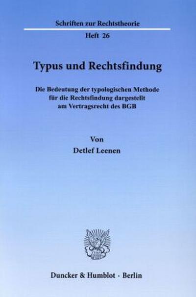 Typus und Rechtsfindung.