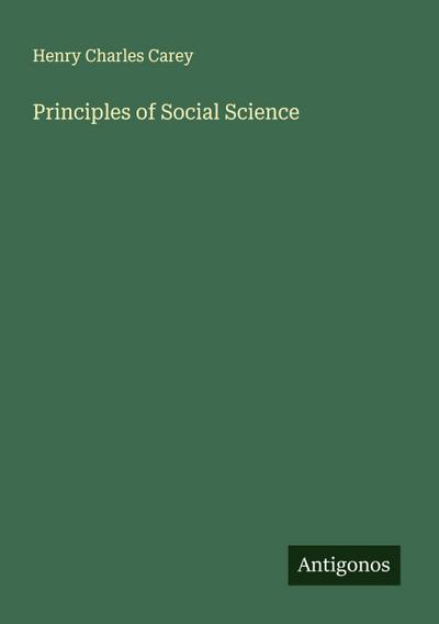 Principles of Social Science