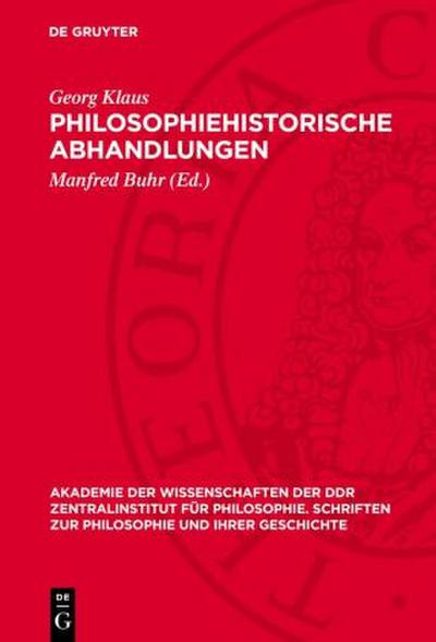 Philosophiehistorische Abhandlungen