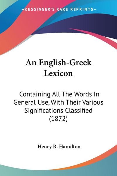 An English-Greek Lexicon