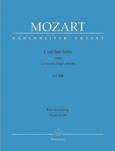 Cosi fan tutte KV 588, Klavierauszug