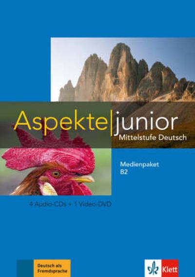 Aspekte junior Medienpaket B2, 4 Audio-CDs + 1 Video-DVD