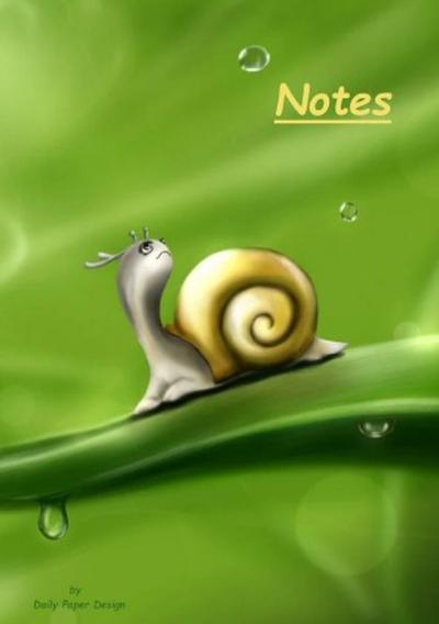 Notizbuch A5 dotted [Snail - Schnecke] Softcover von Daily Paper Design | 80 Seiten | als Tagebuch, Bullet Journal, Notizheft | FSC-zertifiziert & aus nachhaltiger und umweltschonender Forstwirtschaft
