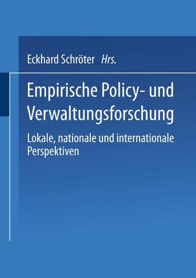 Empirische Policy- und Verwaltungsforschung