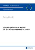 Die rechtsgeschäftliche Haftung für den Accountmis
