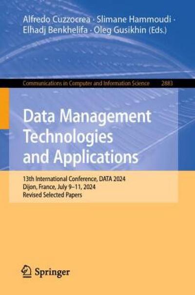 Data Management Technologies and Applications