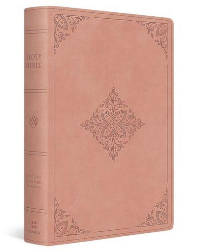 ESV Giant Print Bible, Red Letter (Trutone, Blush Rose, Fleur-De-Lis Design)