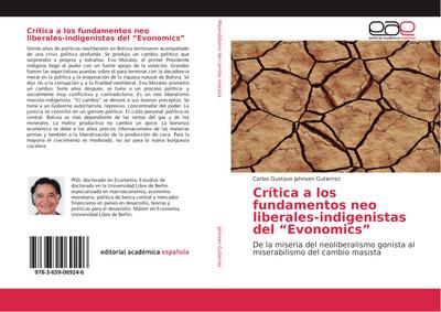Crítica a los fundamentos neo liberales-indigenistas del "Evonomics"