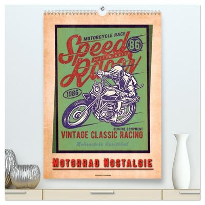 Motorrad Nostalgie (hochwertiger Premium Wandkalender 2026 DIN A2 hoch), Kunstdruck in Hochglanz