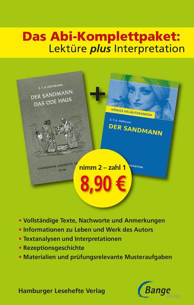 Der Sandmann - Lektüre plus Interpretation: Königs Erläuterung + kostenlosem Hamburger Leseheft von E.T.A. Hoffmann.: Das Abi-Komplettpaket: Königs ... Hamburger Leseheft (Königs Erläuterungen)