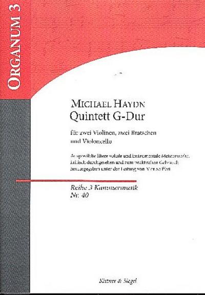 Quintett G-Dur für 2 Violinen, 2 Violenund Violoncello