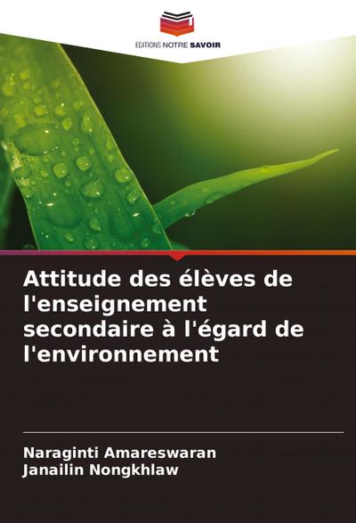Attitude des élèves de l’enseignement secondaire à l’égard de l’environnement