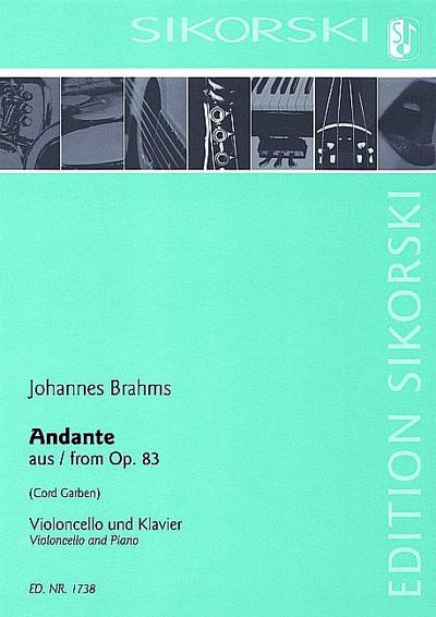 Andante op.83 für Violoncellound Klavier