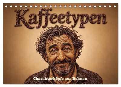Kaffeetypen - Charakterköpfe aus Bohnen (Tischkalender 2027 DIN A5 quer), CALVENDO Monatskalender