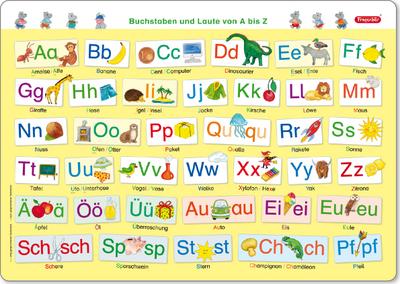 Fragenbär-Mini-Lernposter: Buchstaben und Laute von A bis Z (in der Schulbuch-Druckschrift) S 45 x 32 cm: stabiler Karton, folienbeschichtet, abwischbar (Lerne mehr mit Fragenbär)