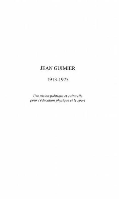 JEAN GUIMIER 1913-1975
