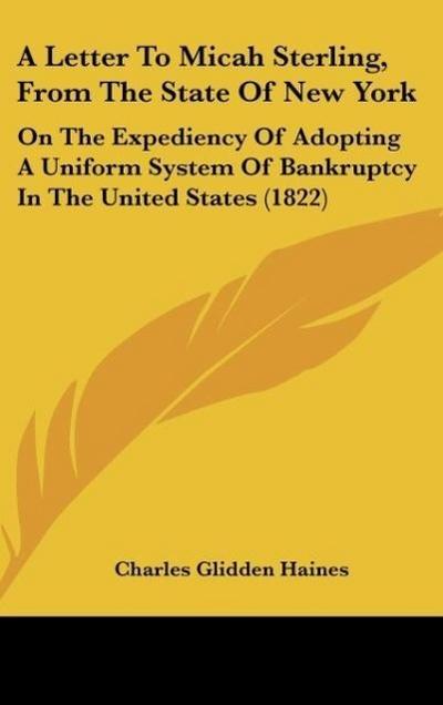 A Letter To Micah Sterling, From The State Of New York