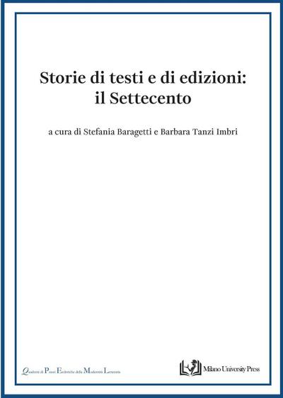 Storie di testi e di edizioni. Il Settecento