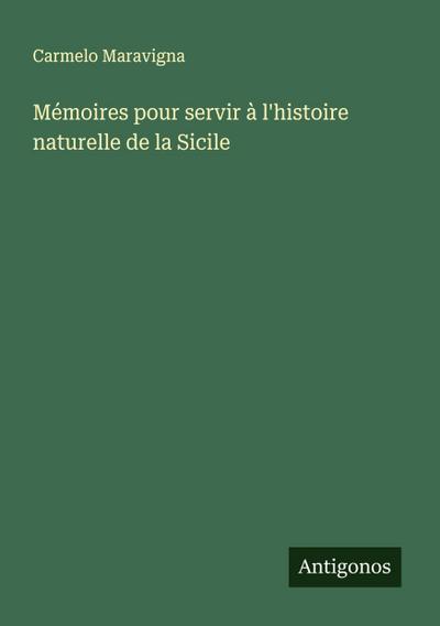 Mémoires pour servir à l’histoire naturelle de la Sicile