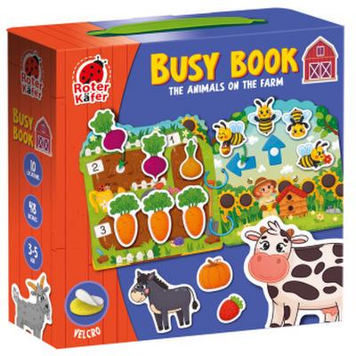 Lernspiel Roter Käfer Busy Book mit Klettverschluss Tiere auf dem Bauernhof  RK1170-02