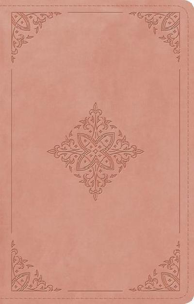 ESV Large Print Thinline Reference Bible, Red Letter (Trutone, Blush Rose, Fleur-De-Lis Design)