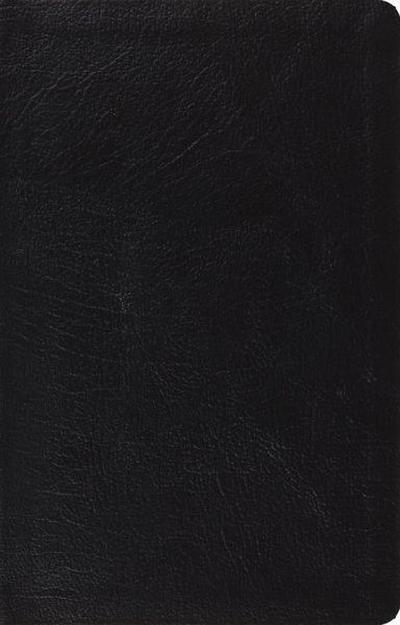 ESV Large Print Thinline Reference Bible (Genuine Leather, Black)