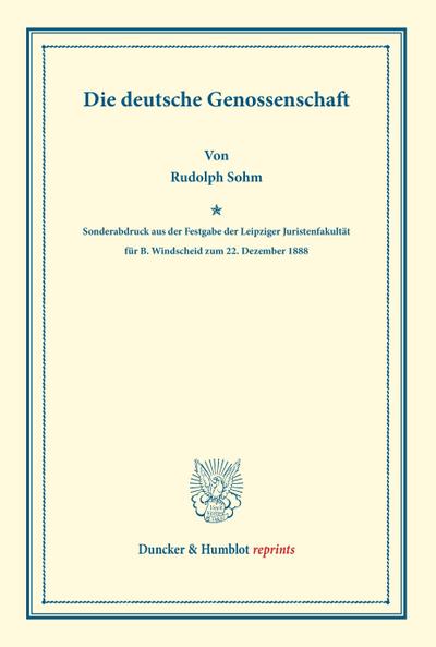 Die deutsche Genossenschaft